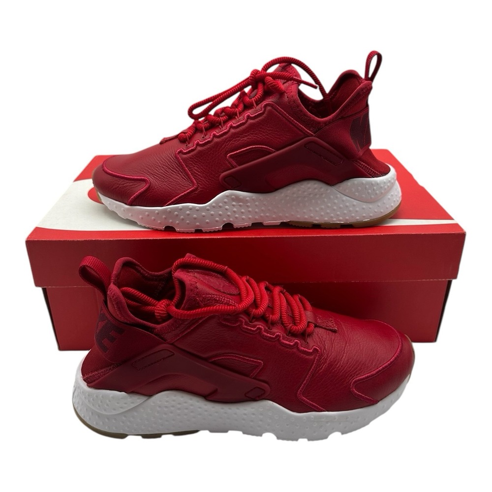 Nike Air Huarache Run Ultra Shoes‎ Womens 6 Gym Red/White Sneakers 881100-600